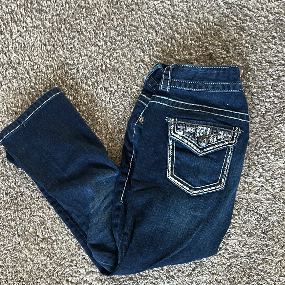 Maurices Blue Boot Cut Jeans with Decorative Stitching